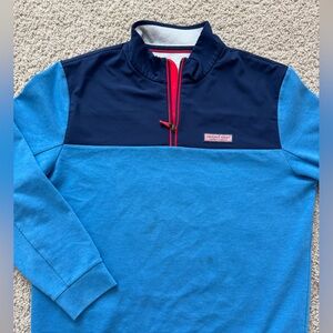 Vineyard Vines Blue and Navy Zip Up Pullover